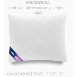 MIKROFIBRA poduszka pikowana antyalergiczna biel