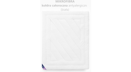 MIKROFIBRA kołdra całoroczna antyalergiczna (biała)
