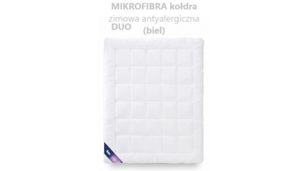 MIKROFIBRA kołdra DUO zimowa antyalergiczna biel