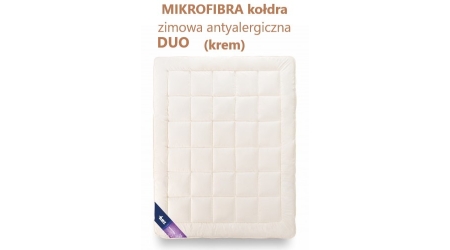 MIKROFIBRA kołdra DUO zimowa antyalergiczna krem