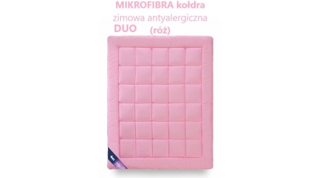 MIKROFIBRA kołdra DUO zimowa antyalergiczna róz