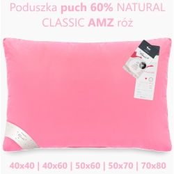 Poduszka 60% puch Natural Classic AMZ róz