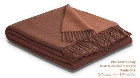 Pled Biederlack Rost-Terracotta 130x170