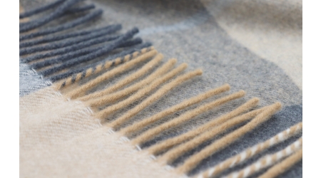 Wełniany pled Quito Beige Wool Biederlack