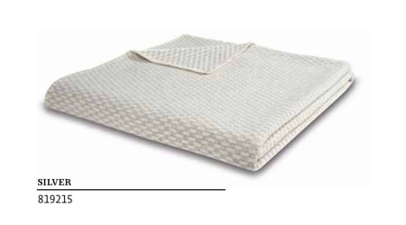 Pled naturalny wełniany merino Silver 150x200 Biederlack