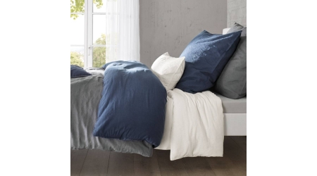 Pościel len bawełna Provence Navy 6544