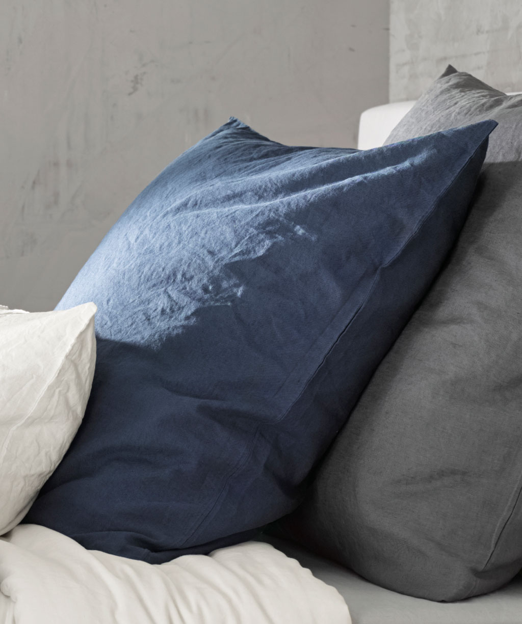 naturalna posciel len bawelna provence navy 6544