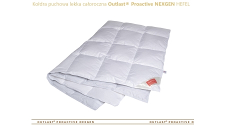 Kołdra puchowa Hefel Outlast Proactive Nexgen całoroczna lekka