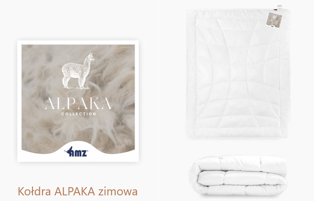 zimowa koldra duo alpaka
