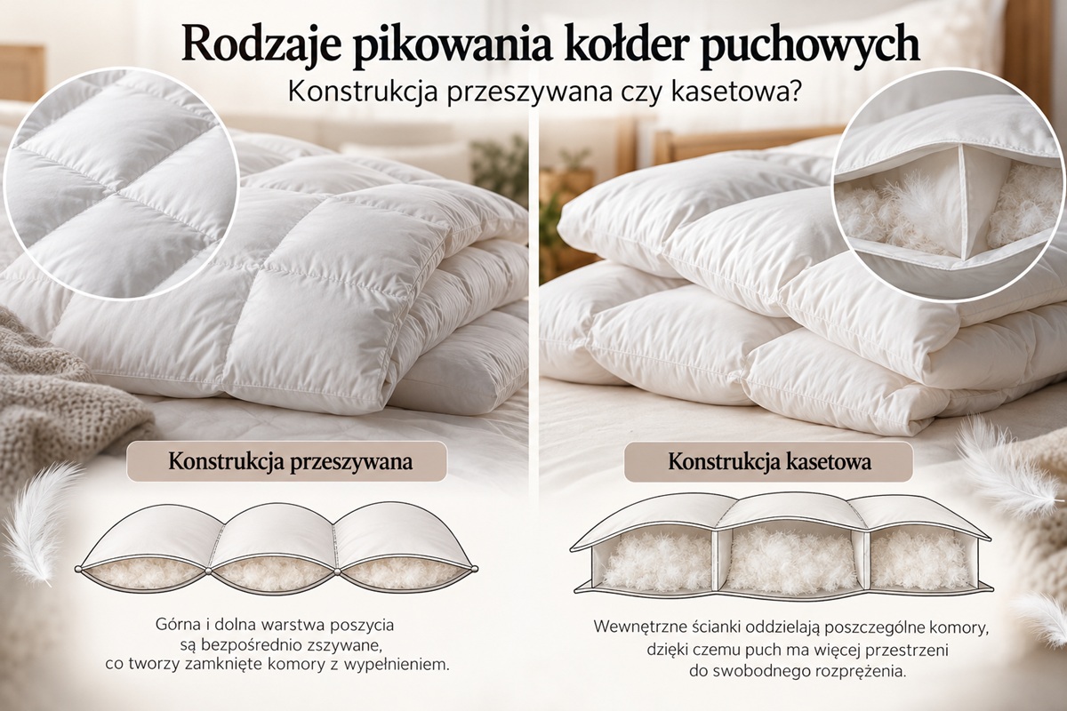 Rodzaje pikowania kolder puchowych