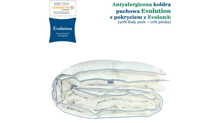 Antyalergiczna kołdra puchowa Evolution z pokryciem z Evolon®