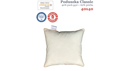 Poduszka puch gęsi Classic 40x40