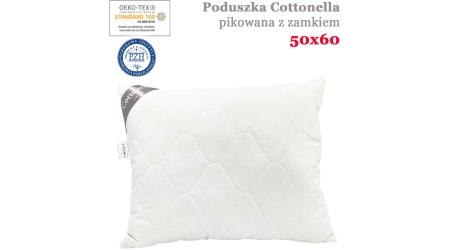 Poduszka Cottonella 50x60 POLDAUN (pikowana z zamkiem)