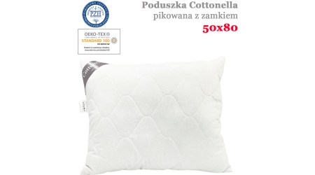 Poduszka 50x80 pikowana z zamkiem Cottonella POLDAUN