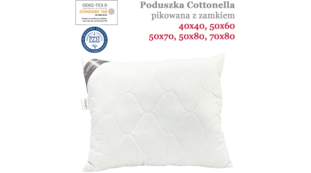 Poduszka Cottonella POLDAUN (pikowana z zamkiem)