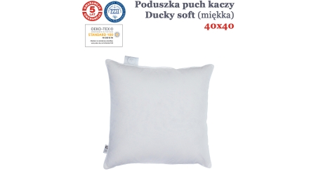 Poduszka puch kaczy miękka 40x40
