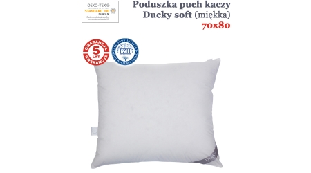 Poduszka puch kaczy miękka 70x80