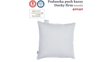 Poduszka twarda z puchem kaczy Ducky 40x40