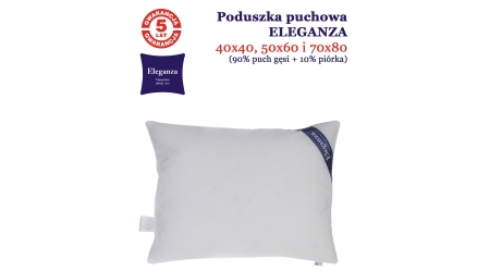 Polska poduszka puchowa 40x40, 50x60 i 70x80