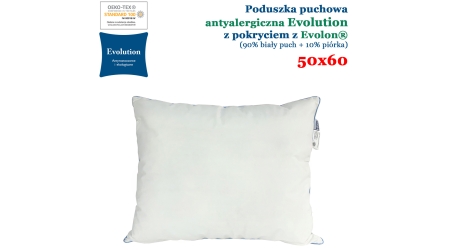Poduszka puchowa antyalergiczna 50x60 Evolution POLDAUN