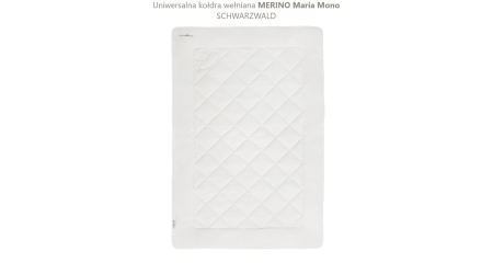 Uniwersalna kołdra wełniana Merino Maria mono SCHWARZWALD