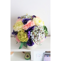 Kompozycja na stół ze sztucznych kwiatów SUNDAY
