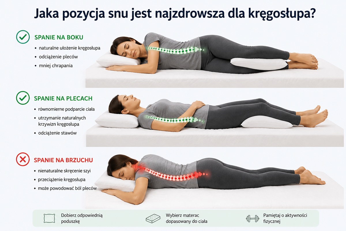 Jaka pozycja snu jest najzdrowsza dla kręgosłupa